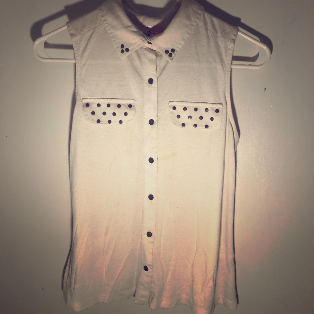 Dolled Up- Beige Button-up